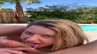 Hot like fire blonde bitch offers steamy blowjob on POV cam persona hentai