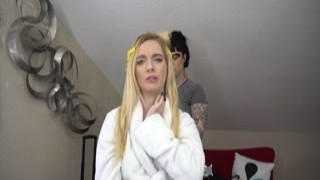 Hungry stud doggy fucks booty black haired hottie in bright eliminated pants