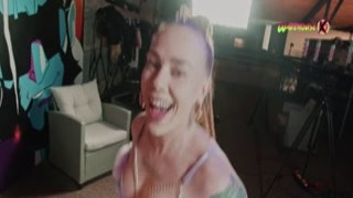 Titless blond haired fairy got fucked in mish position tough