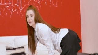 Nasty slim redhead partner blows dick and guy fucks her missionary teen xx video