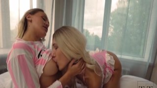 Super wonderful blond babes lick pussies and edge anal holes greedily