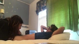 Busty Viktoria June and Lexi Luna are licking each others slits in 69 design posture