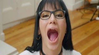 Hussy jade with tiny tits in unclean deepthroat blowjob porn video clip