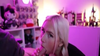 Not shy blondie Karol draws a delicious dick for sperm