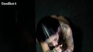 Titless and tanned whore groans while being fucked doggy rough